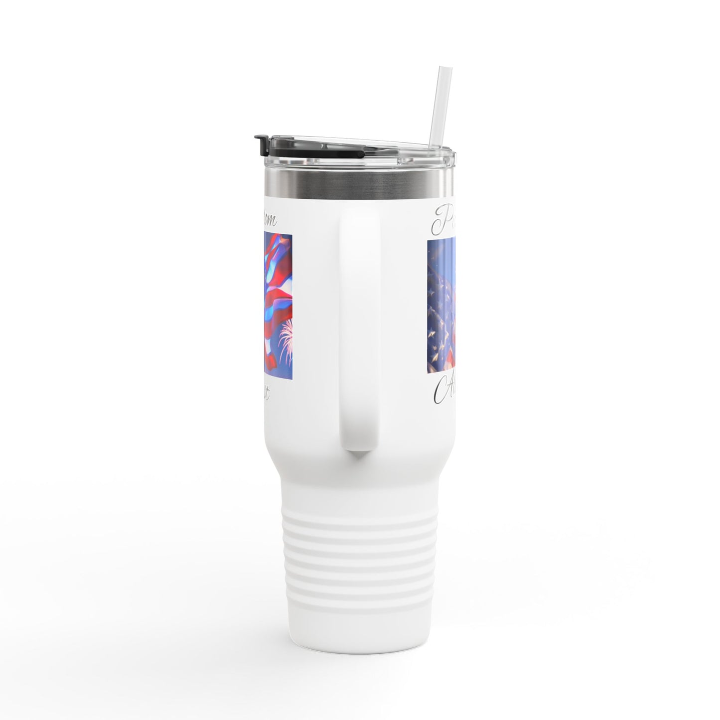 Freedom First Insulated Travel Mug, 40oz - Perfect for Road Trips, BBQs, Independence Day, Outdoor Events, Gifts for Patriots