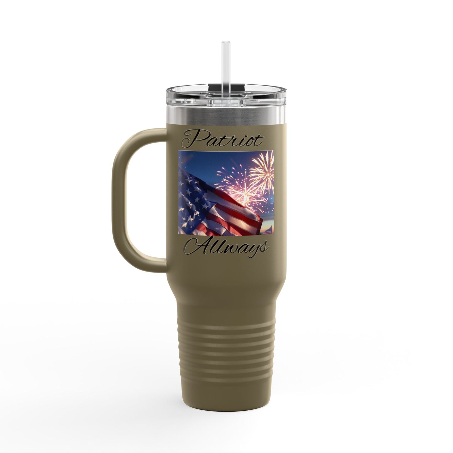 Freedom First Insulated Travel Mug, 40oz - Perfect for Road Trips, BBQs, Independence Day, Outdoor Events, Gifts for Patriots