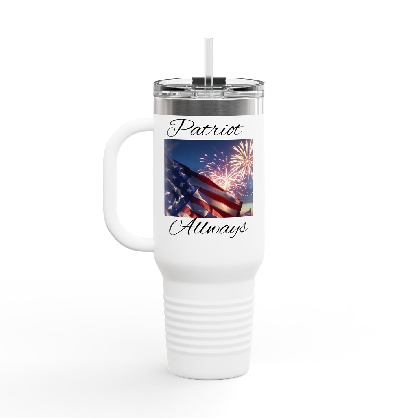 Freedom First Insulated Travel Mug, 40oz - Perfect for Road Trips, BBQs, Independence Day, Outdoor Events, Gifts for Patriots