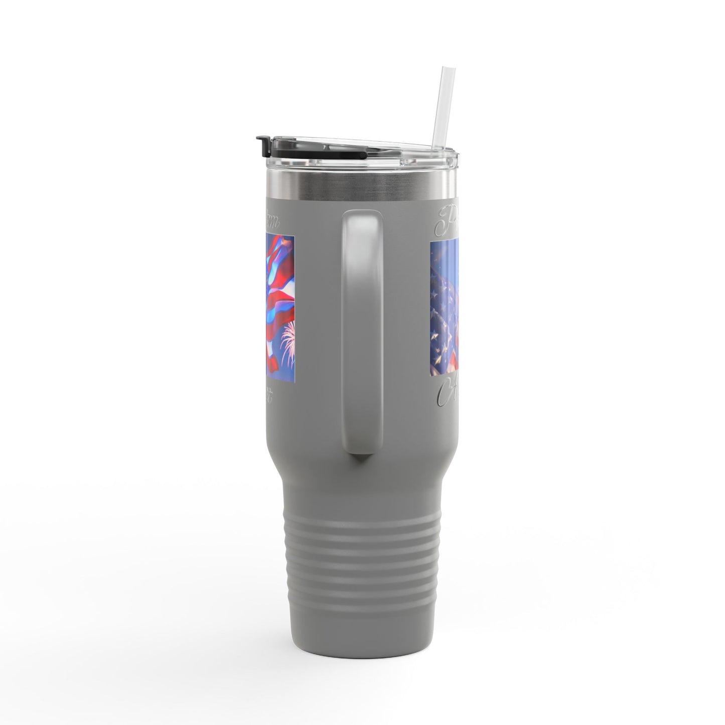 Freedom First Insulated Travel Mug, 40oz - Perfect for Road Trips, BBQs, Independence Day, Outdoor Events, Gifts for Patriots
