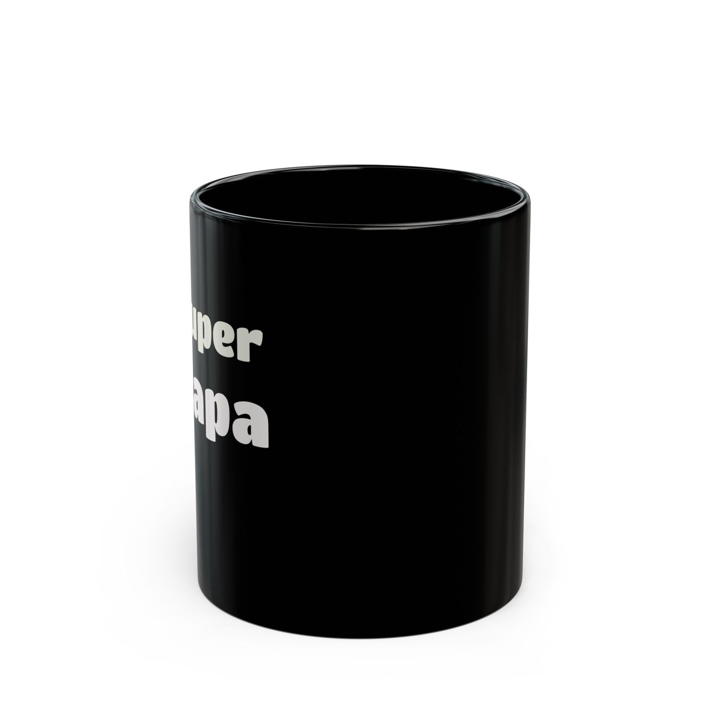Super Papa Black Mug - Perfect Gift for Dads