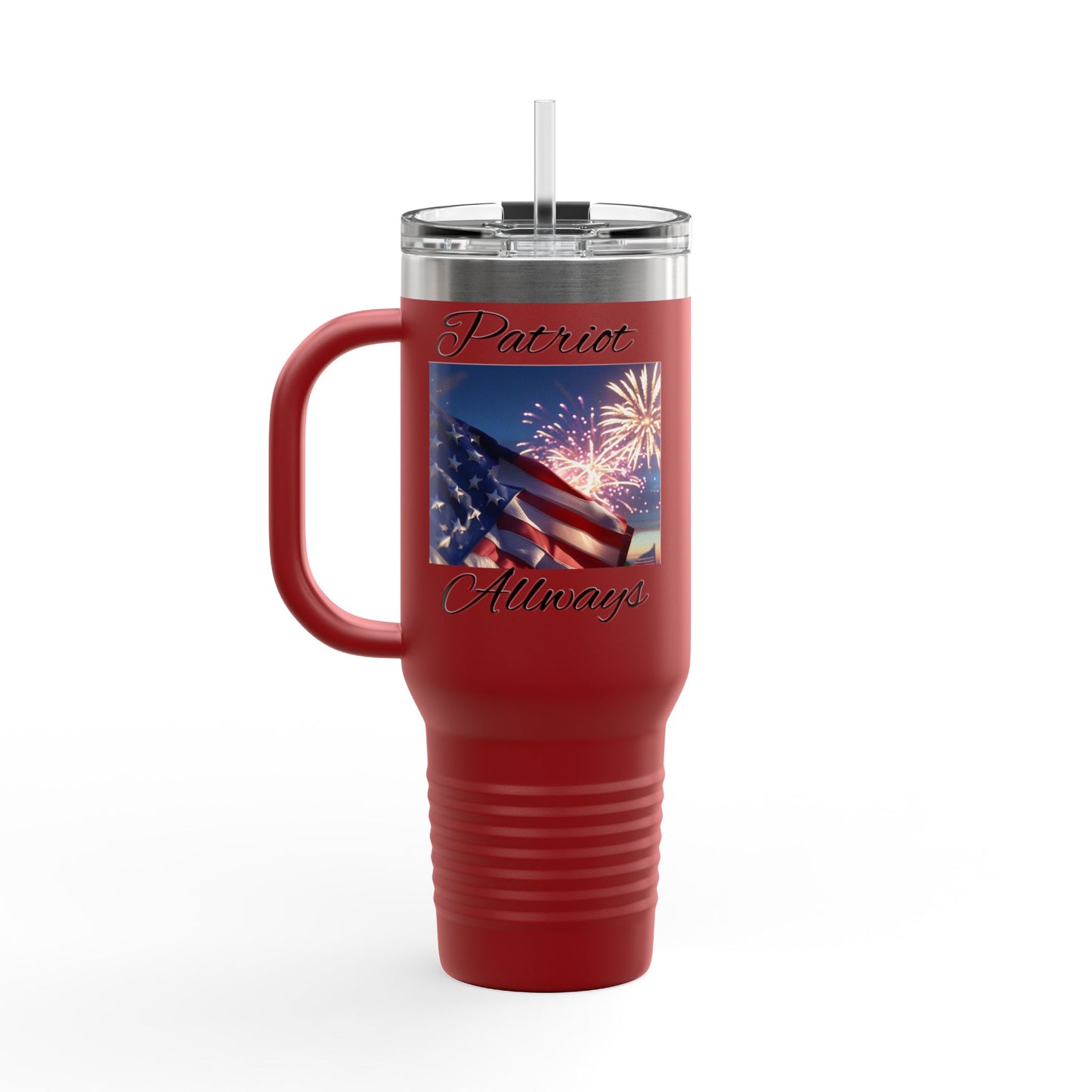 Freedom First Insulated Travel Mug, 40oz - Perfect for Road Trips, BBQs, Independence Day, Outdoor Events, Gifts for Patriots