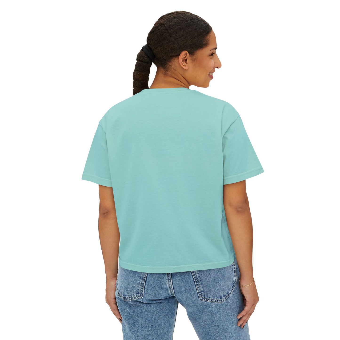 Patriotic Boxy Tee with Butterfly Design, Casual Summer Top, Fourth of July Shirt, Women's Graphic Tee, Cute Custom Apparel