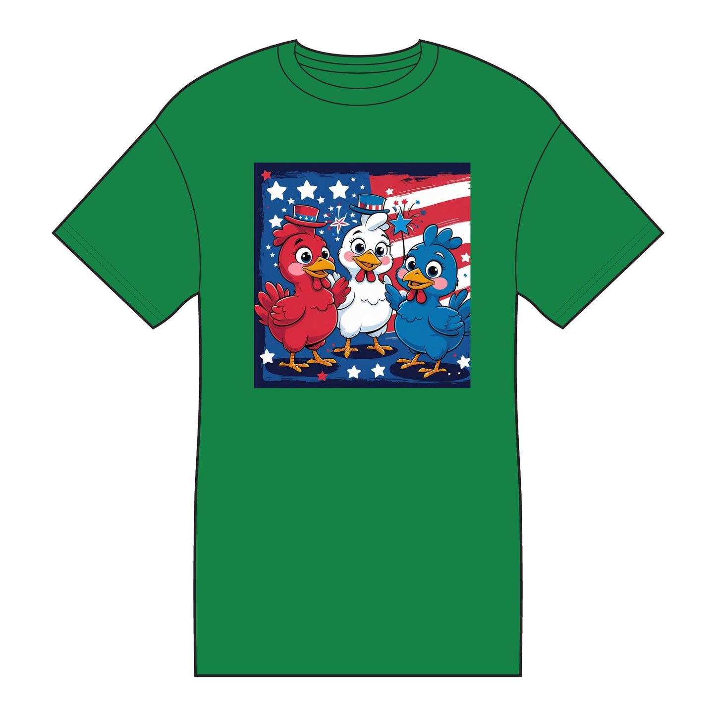Patriotic Bird Tee: Fun USA Graphic T-Shirt, Perfect for July 4th, BBQs, Family Gatherings, Bird Lovers, Casual Wear