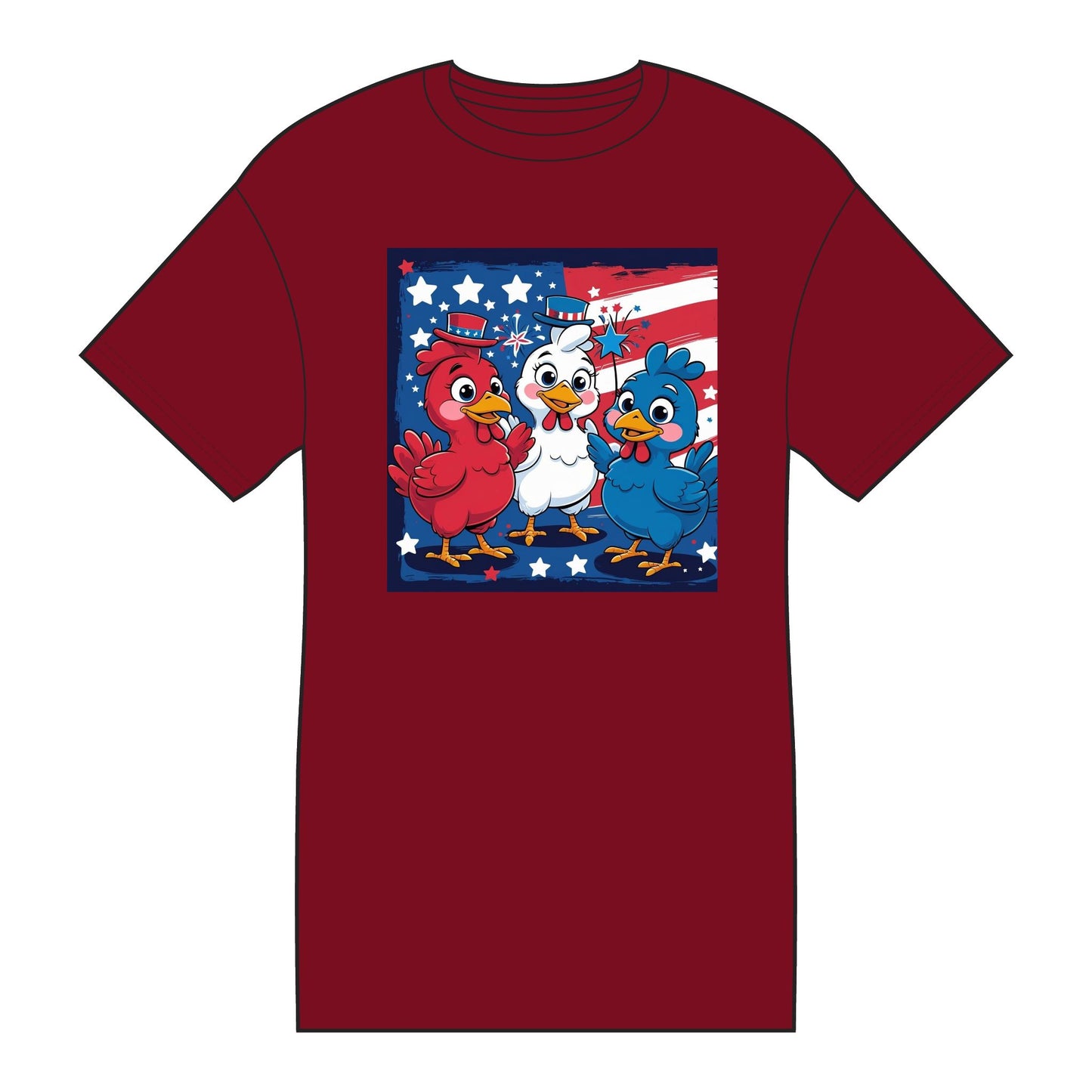 Patriotic Bird Tee: Fun USA Graphic T-Shirt, Perfect for July 4th, BBQs, Family Gatherings, Bird Lovers, Casual Wear