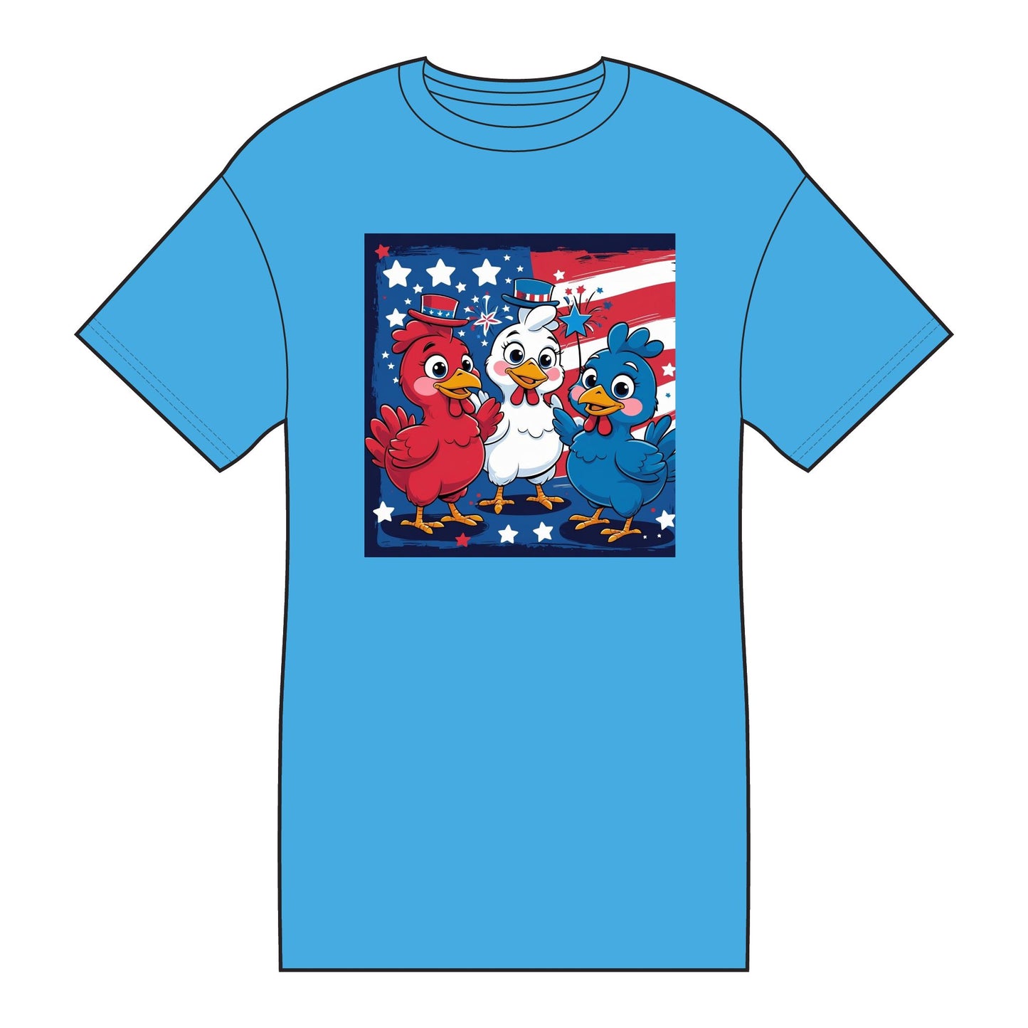 Patriotic Bird Tee: Fun USA Graphic T-Shirt, Perfect for July 4th, BBQs, Family Gatherings, Bird Lovers, Casual Wear