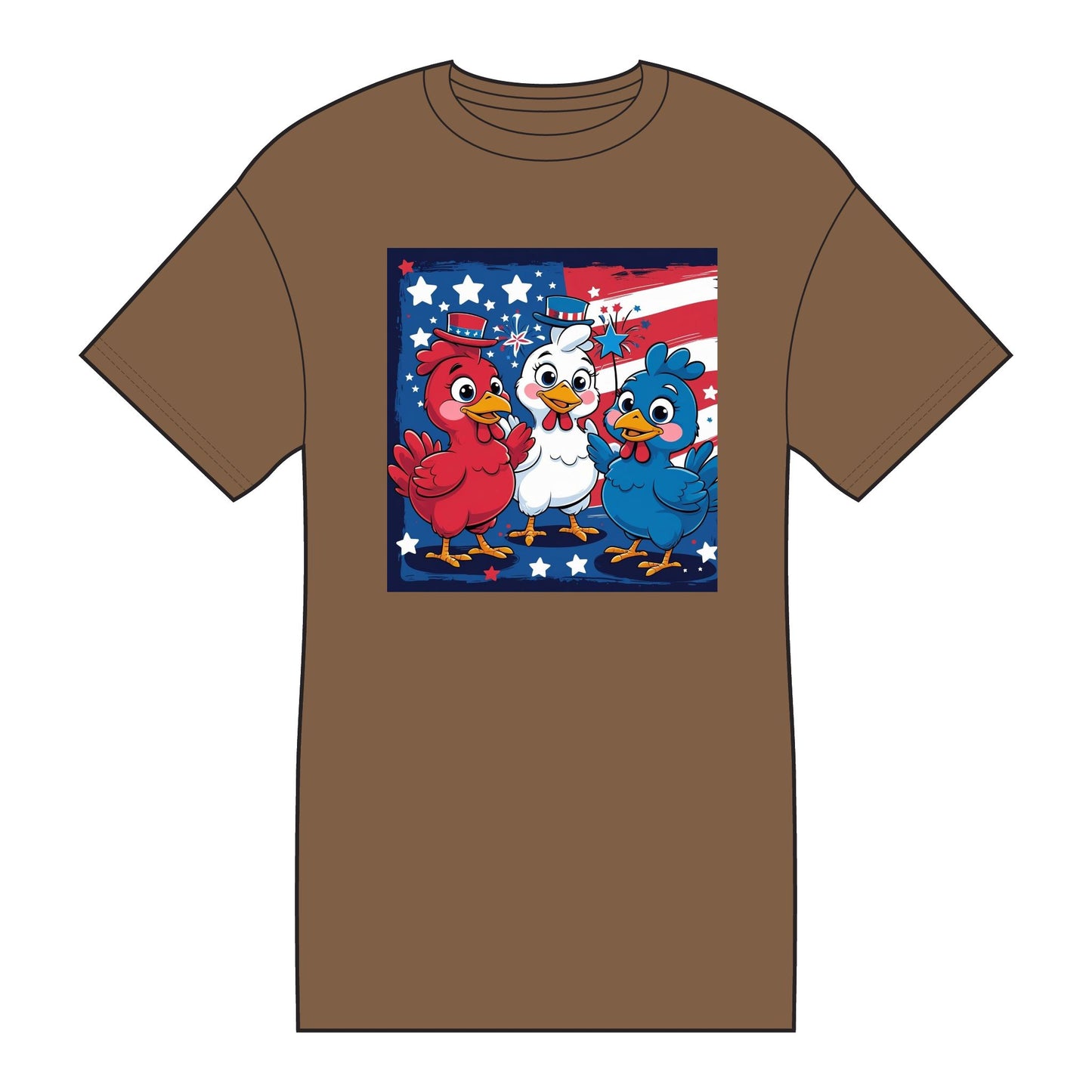 Patriotic Bird Tee: Fun USA Graphic T-Shirt, Perfect for July 4th, BBQs, Family Gatherings, Bird Lovers, Casual Wear