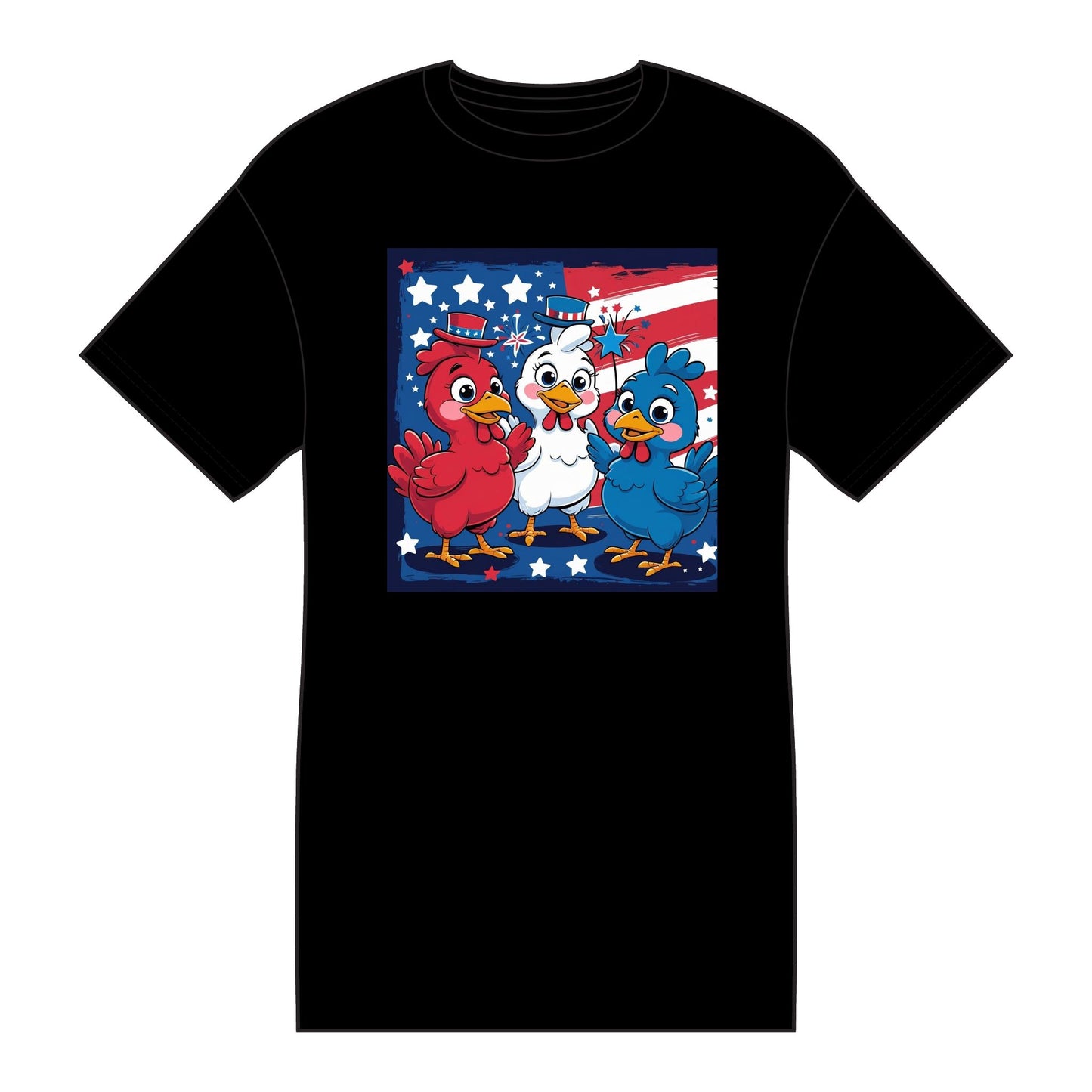 Patriotic Bird Tee: Fun USA Graphic T-Shirt, Perfect for July 4th, BBQs, Family Gatherings, Bird Lovers, Casual Wear