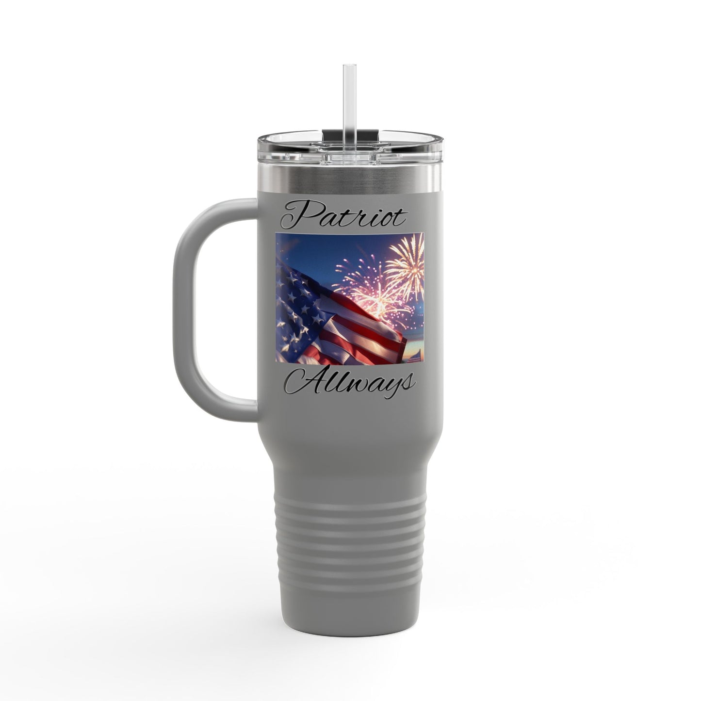 Freedom First Insulated Travel Mug, 40oz - Perfect for Road Trips, BBQs, Independence Day, Outdoor Events, Gifts for Patriots