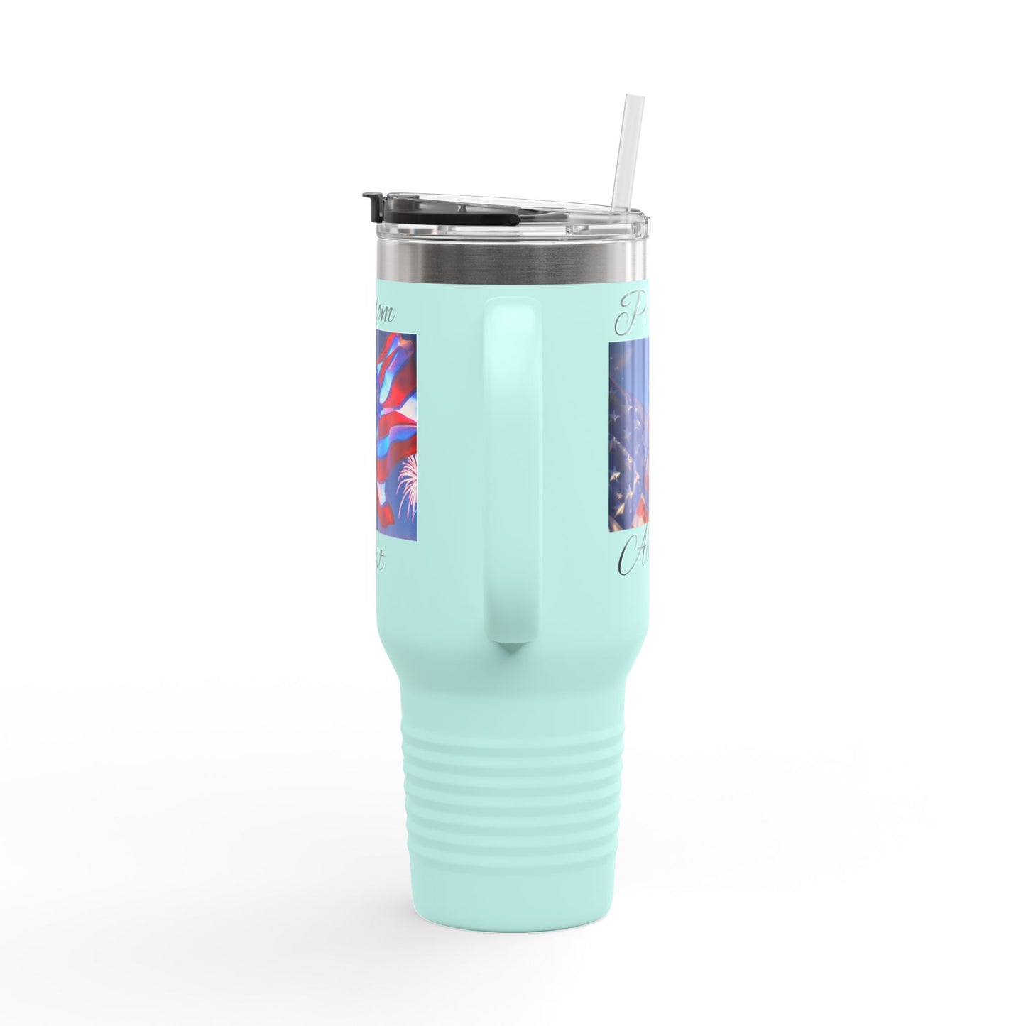 Freedom First Insulated Travel Mug, 40oz - Perfect for Road Trips, BBQs, Independence Day, Outdoor Events, Gifts for Patriots