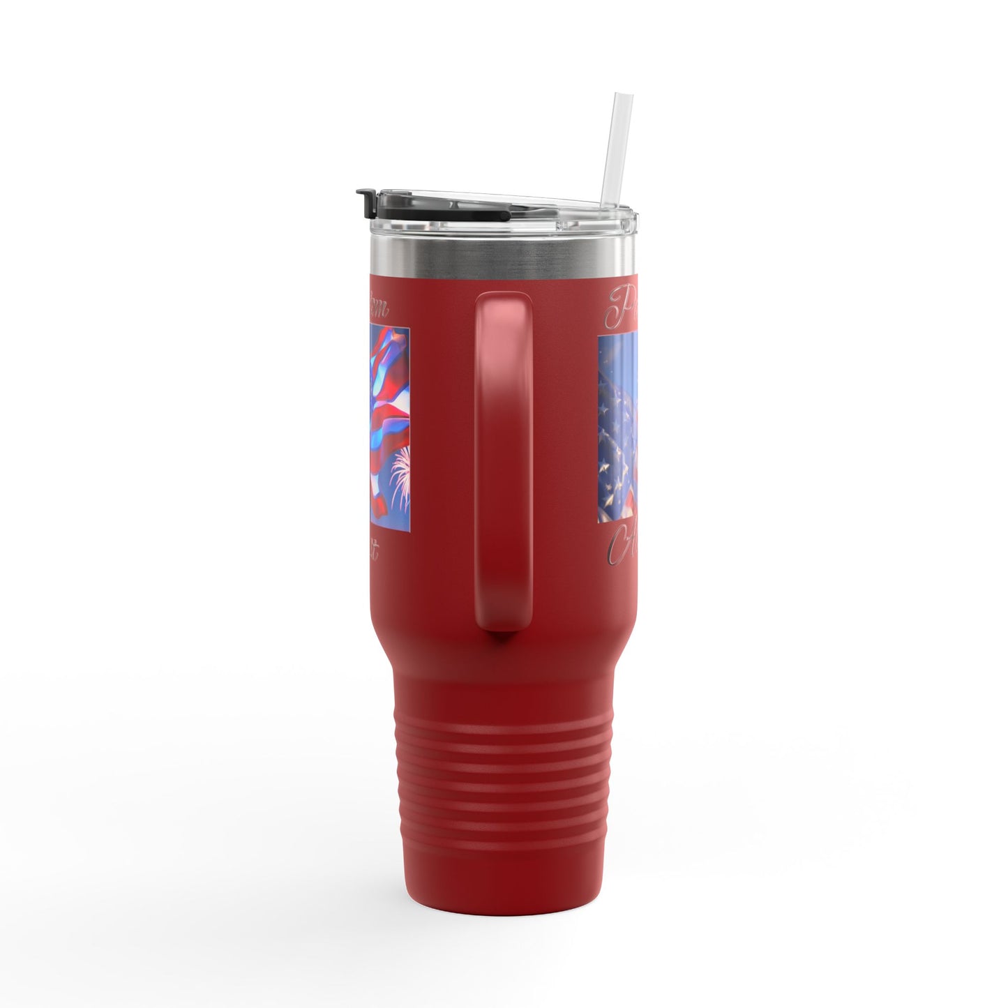 Freedom First Insulated Travel Mug, 40oz - Perfect for Road Trips, BBQs, Independence Day, Outdoor Events, Gifts for Patriots