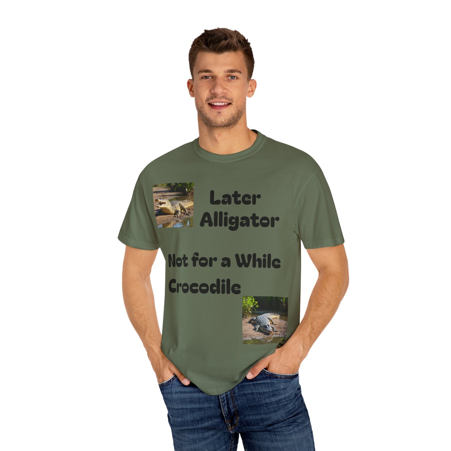 Whimsical Animal T-Shirt - Later Alligator, Not for a While Crocodile, Fun Tee, Gift for Nature Lovers, Casual Wear, Summer Style